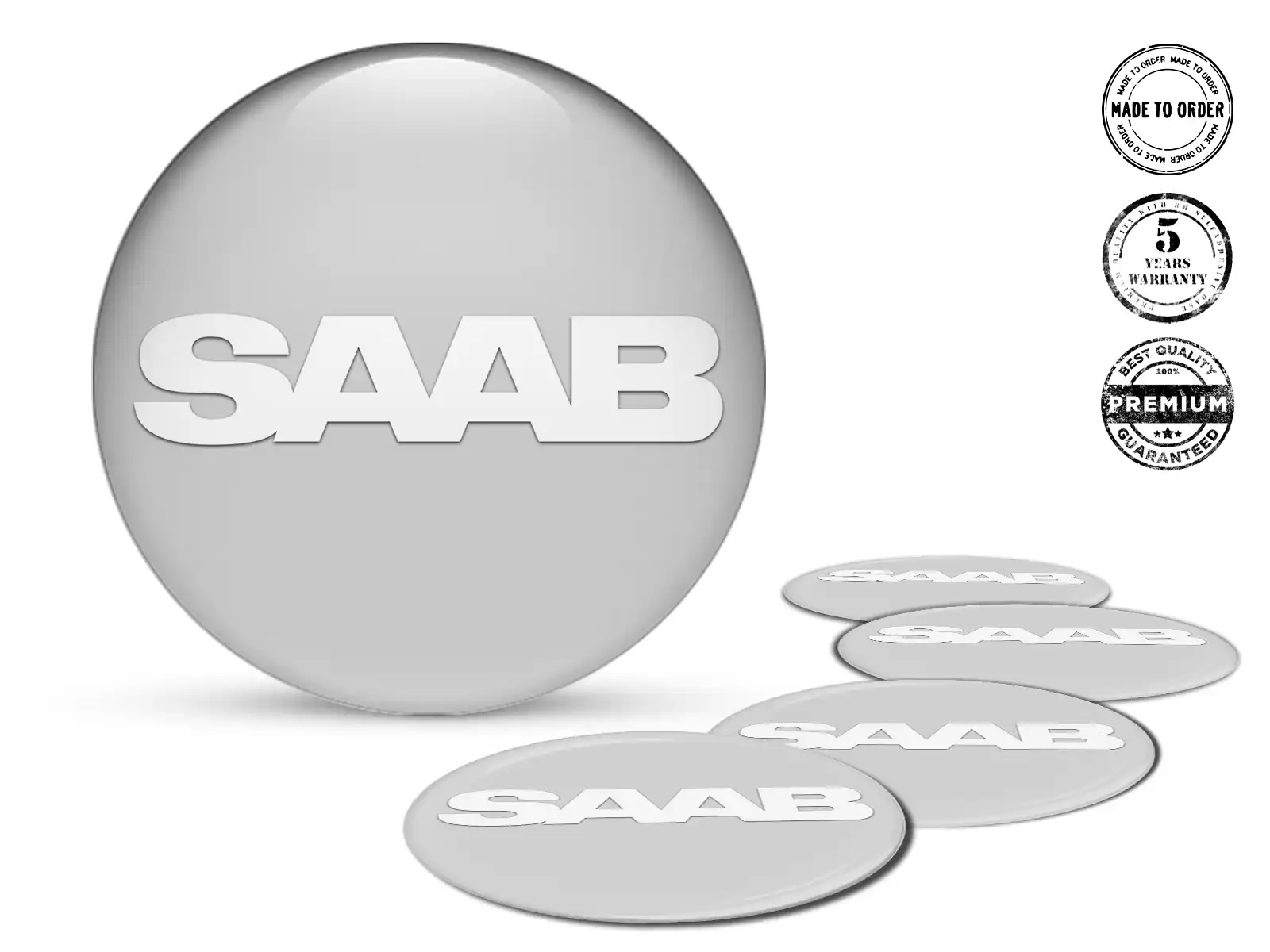 Saab Felgenplaketten für Autos Gewölbtes Emblem-Logo